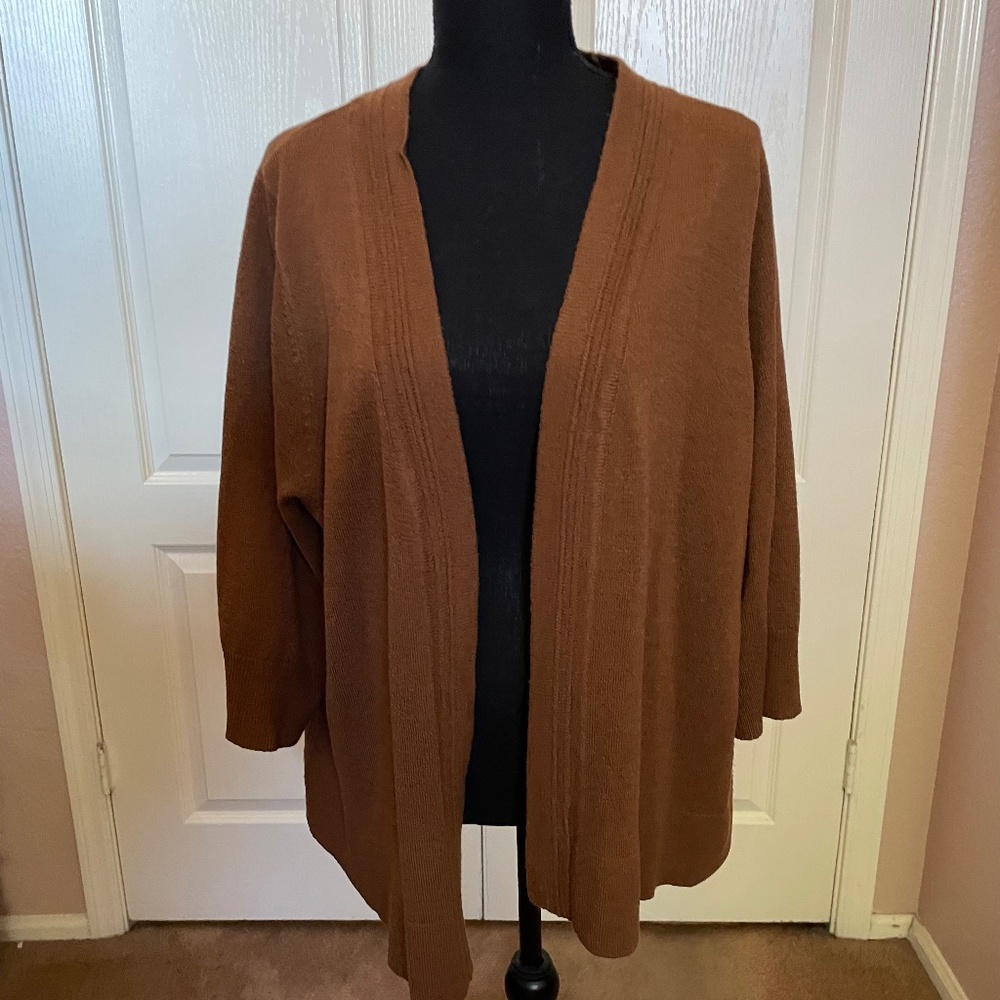 Avenue brown cardigan sweater